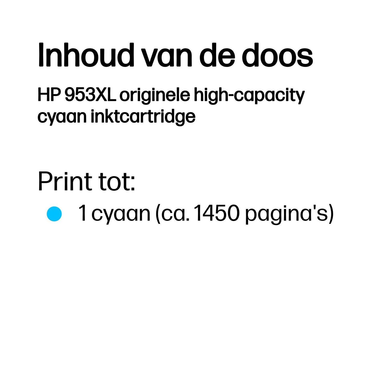 HP 953XL High Yield Cyan Original Ink Cartridge