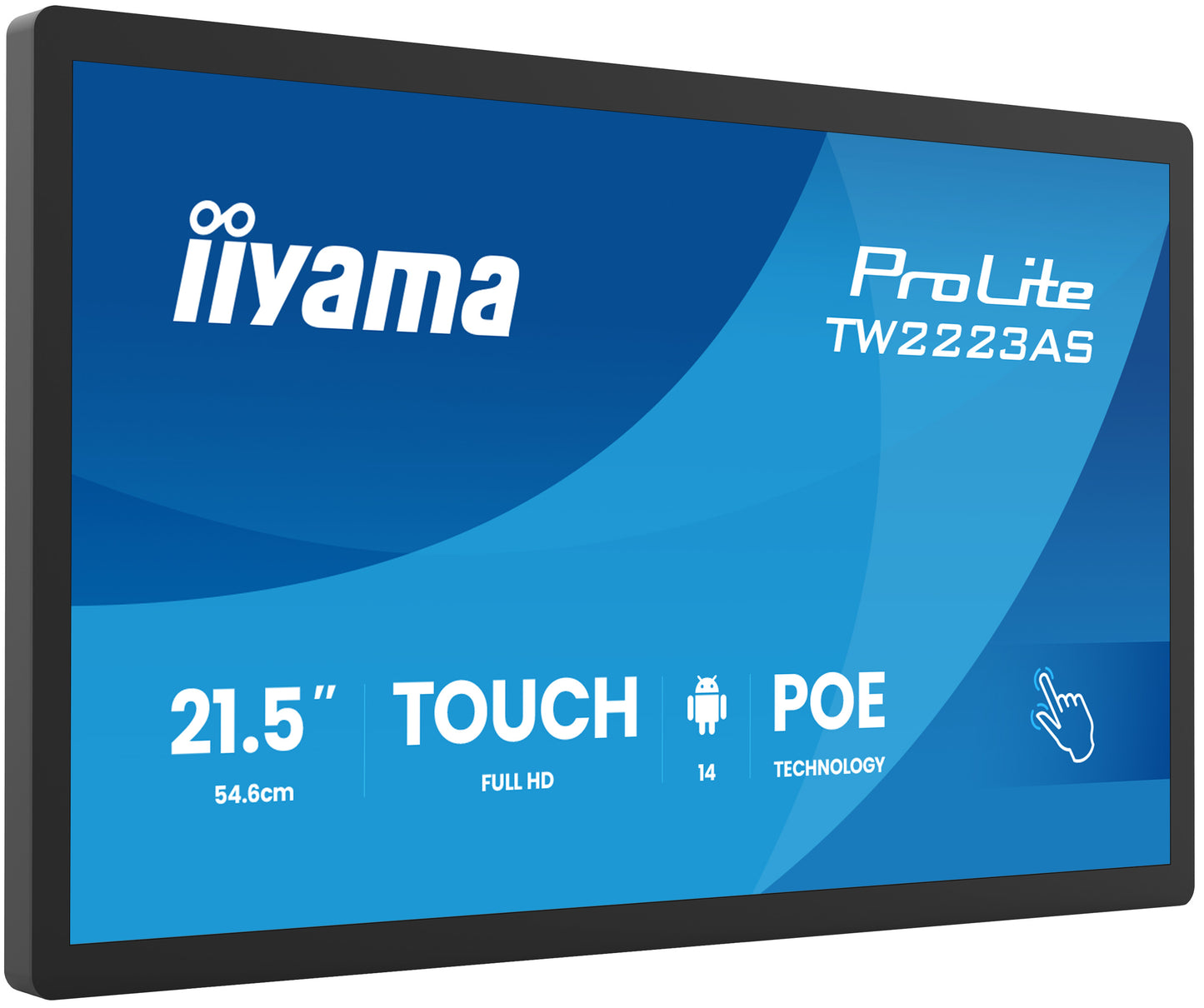 IIYAMA 21.5inch Panel-PC with Android 14+GMS SOC Octa-core RK3576 4GB Storage 32GB PCAP Bezel Free 10-Points Touch 1920x1080