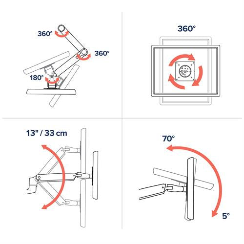 LX WALL MOUNT LCD MON ALUMINIUM 45-243-026