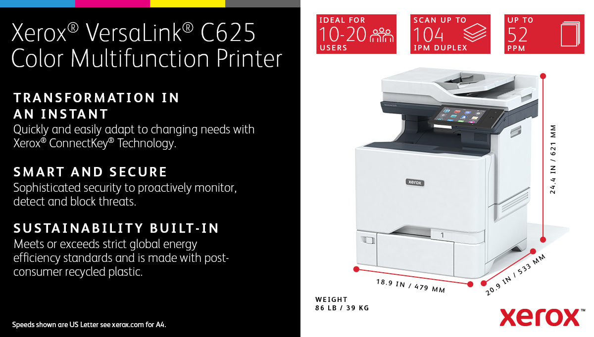VersaLink C625 A4 50ppm Duplex Copy/Prin