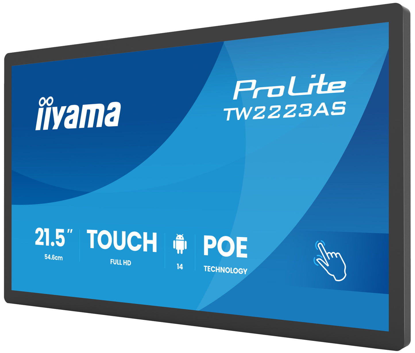 IIYAMA 21.5inch Panel-PC with Android 14+GMS SOC Octa-core RK3576 4GB Storage 32GB PCAP Bezel Free 10-Points Touch 1920x1080