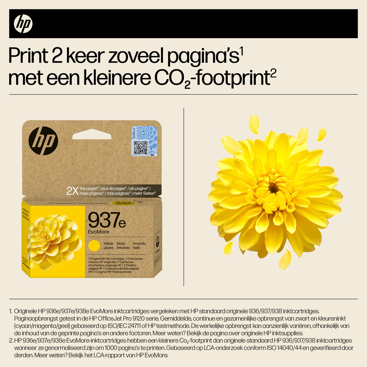 HP 937e EvoMore Yellow Original Ink Cartridge