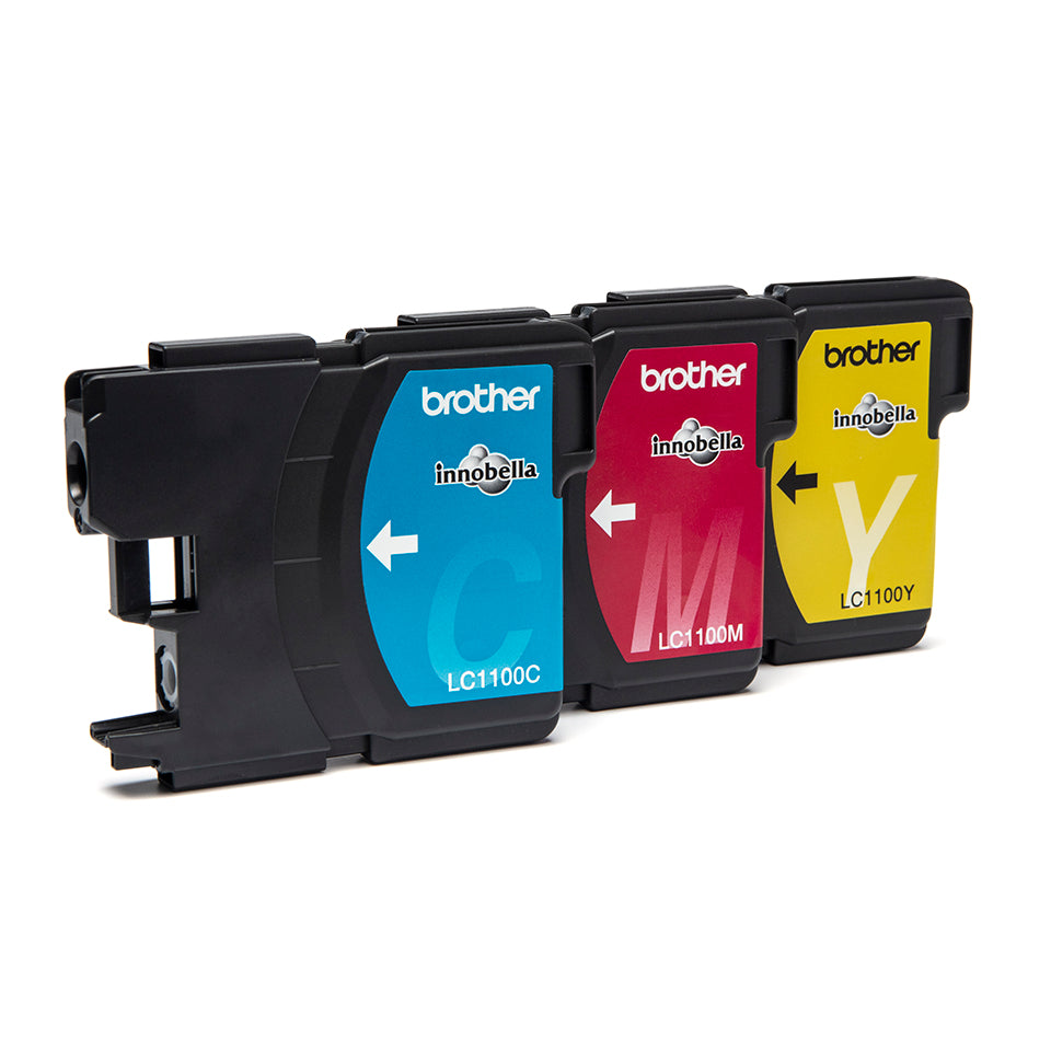 LC-1100 inktcartridge cyaan magenta en geel standard capacity 3 x 7.5ml 3 x 325pagina's 3-pack blister zonder alarm