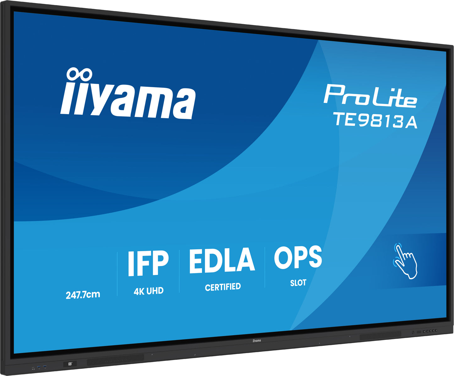 IIYAMA TE9813A-B2AG 98inch iiWare21E EDLA -Google-GMS-apps Android 14 16 summer 2026 Octa-core SOC 8/128GB 40-Points PureTouch IR+