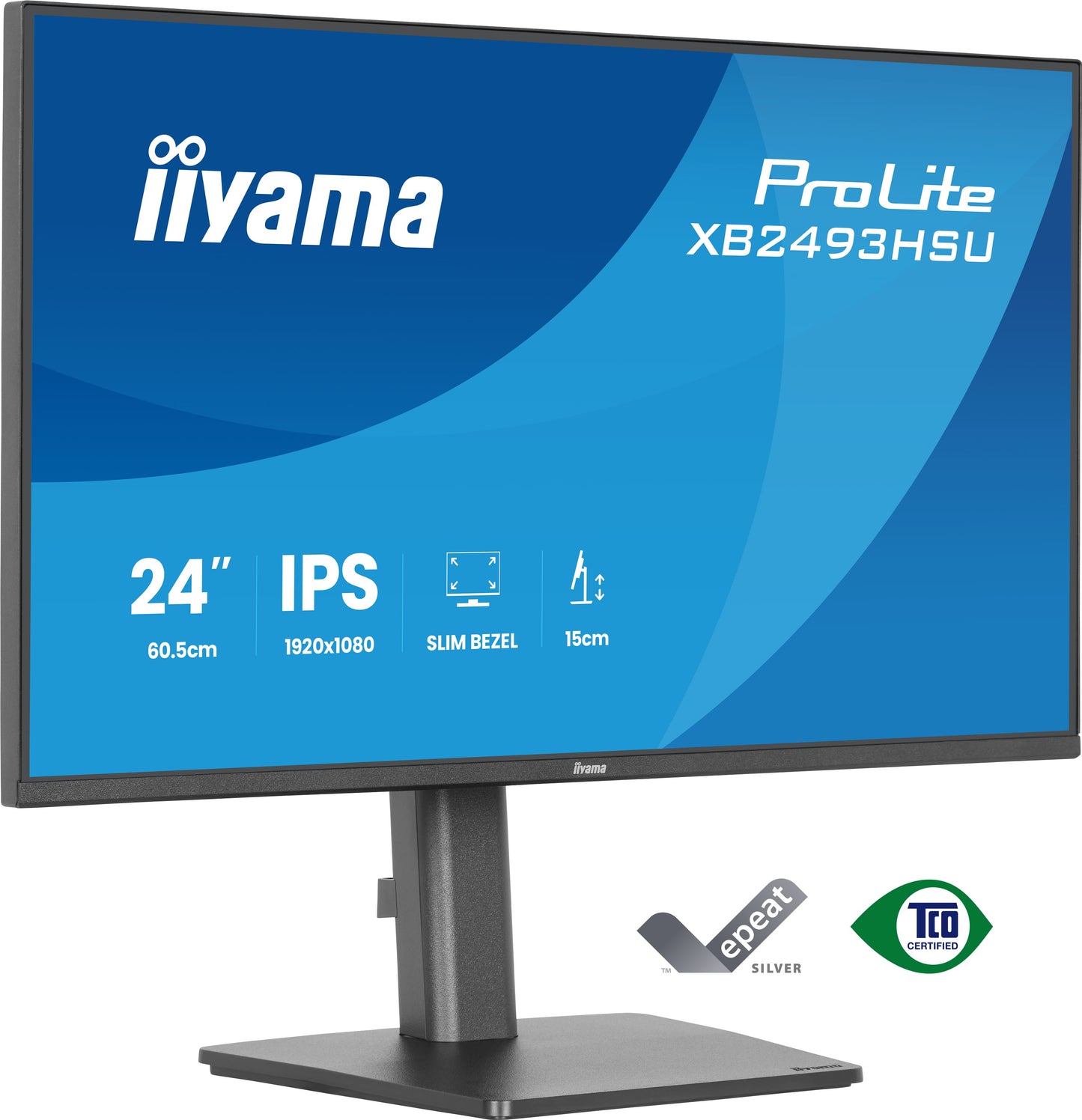 IIYAMA XB2493HSU-B1 24inch IPS FHD 120Hz 350cd/m2 1ms 1500:1 Speakers HDMI DP Speakers USB 2x2.0 15cm Height Adj.