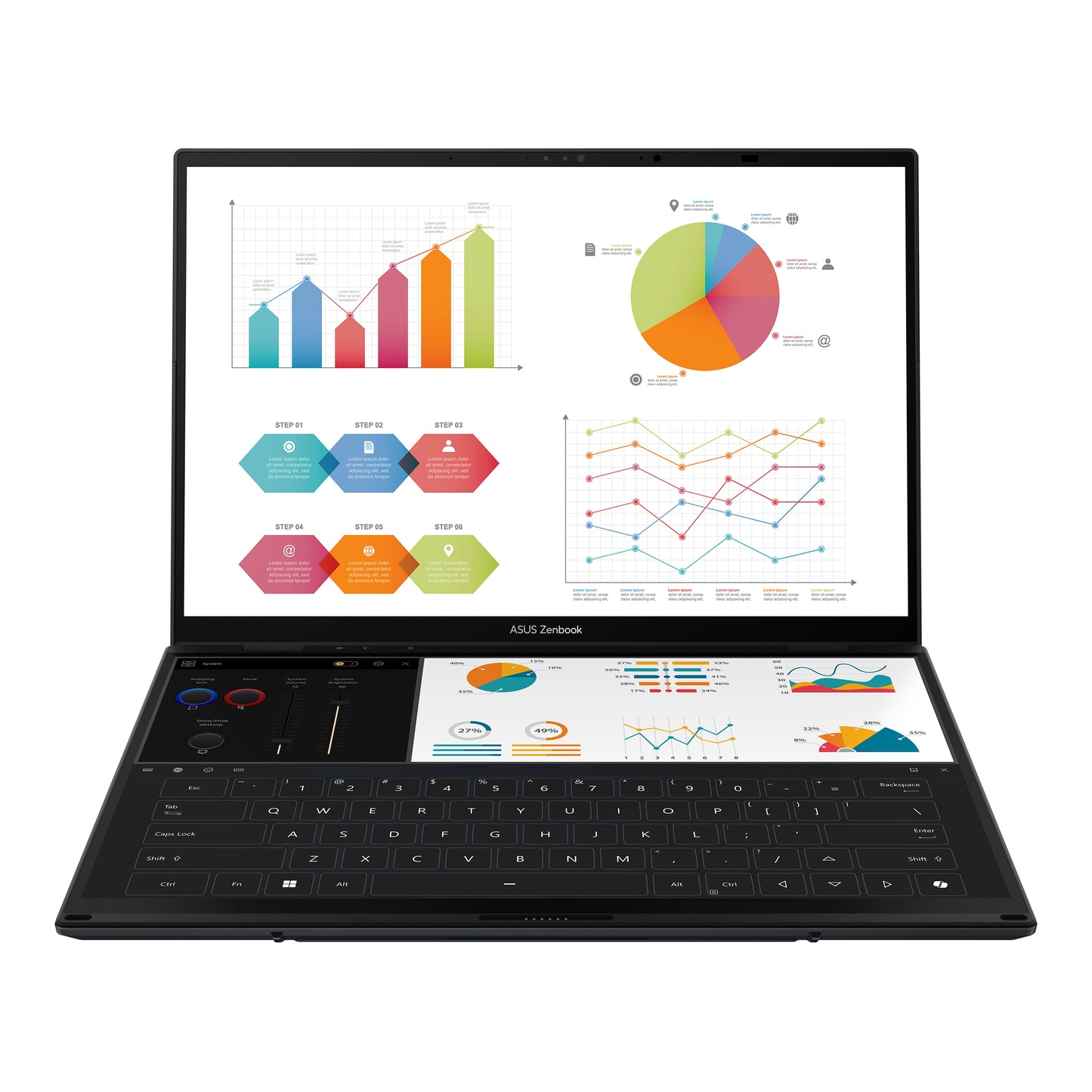 ASUS Zenbook Duo UX8406CA-PZ032W-BE, 14.0 120Hz 3K OLED Touch, Intel Core Ultra 9 285H, 32GB LPDDR5X, 1TB M.2 NVMe PCIe 4.0 SSD,  Intel Arc