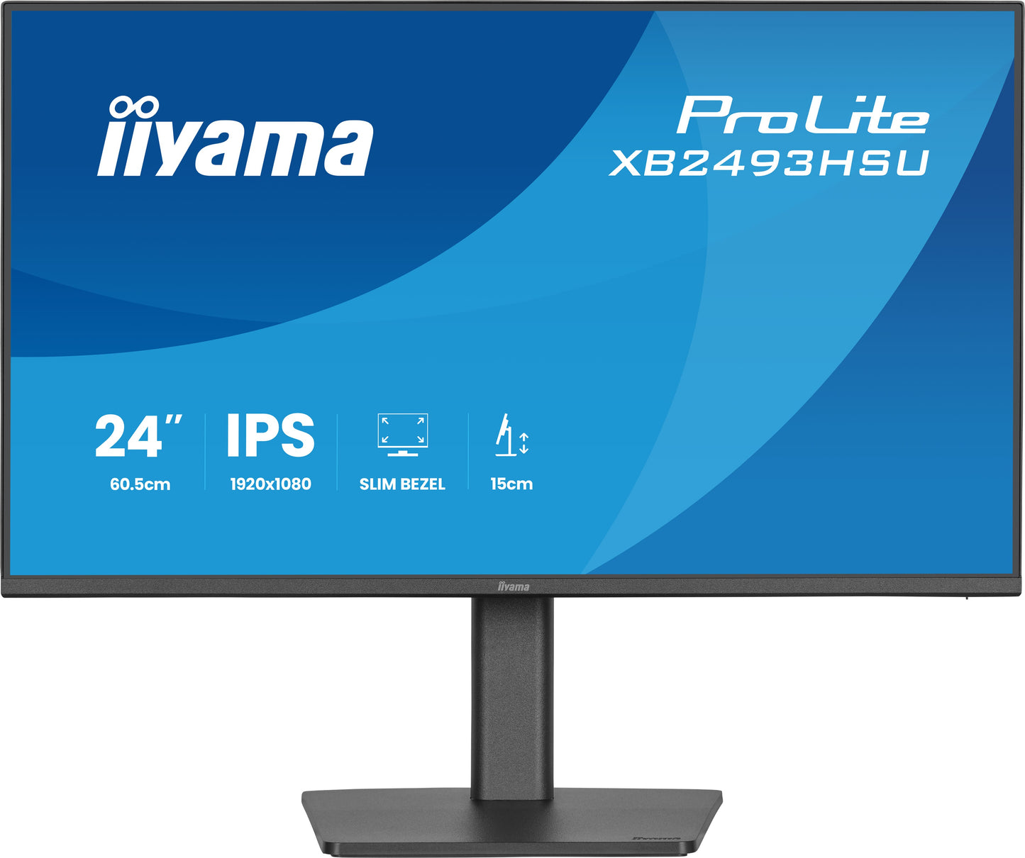 IIYAMA XB2493HSU-B1 24inch IPS FHD 120Hz 350cd/m2 1ms 1500:1 Speakers HDMI DP Speakers USB 2x2.0 15cm Height Adj.