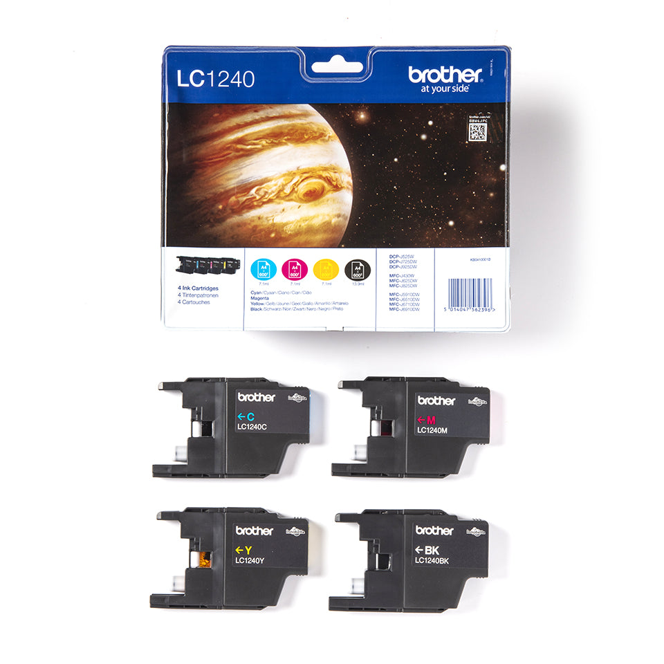 Brother LC1240VALBP inktcartridge pakket cyaan / magenta / geel / zwart