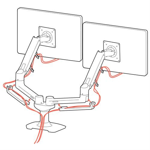 LX Dual Side by Side Arm MON DSK ALM 45-245-026