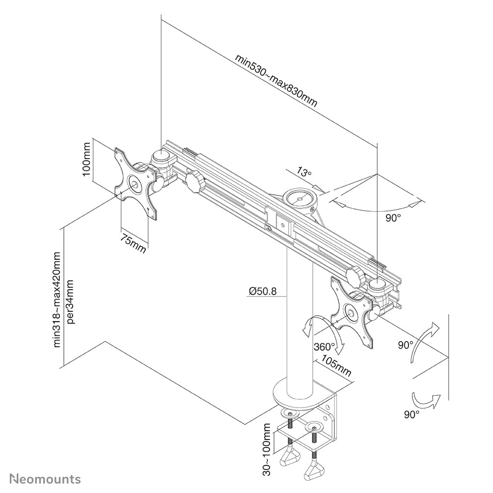 Flat Screen Desk Mount (clamp)