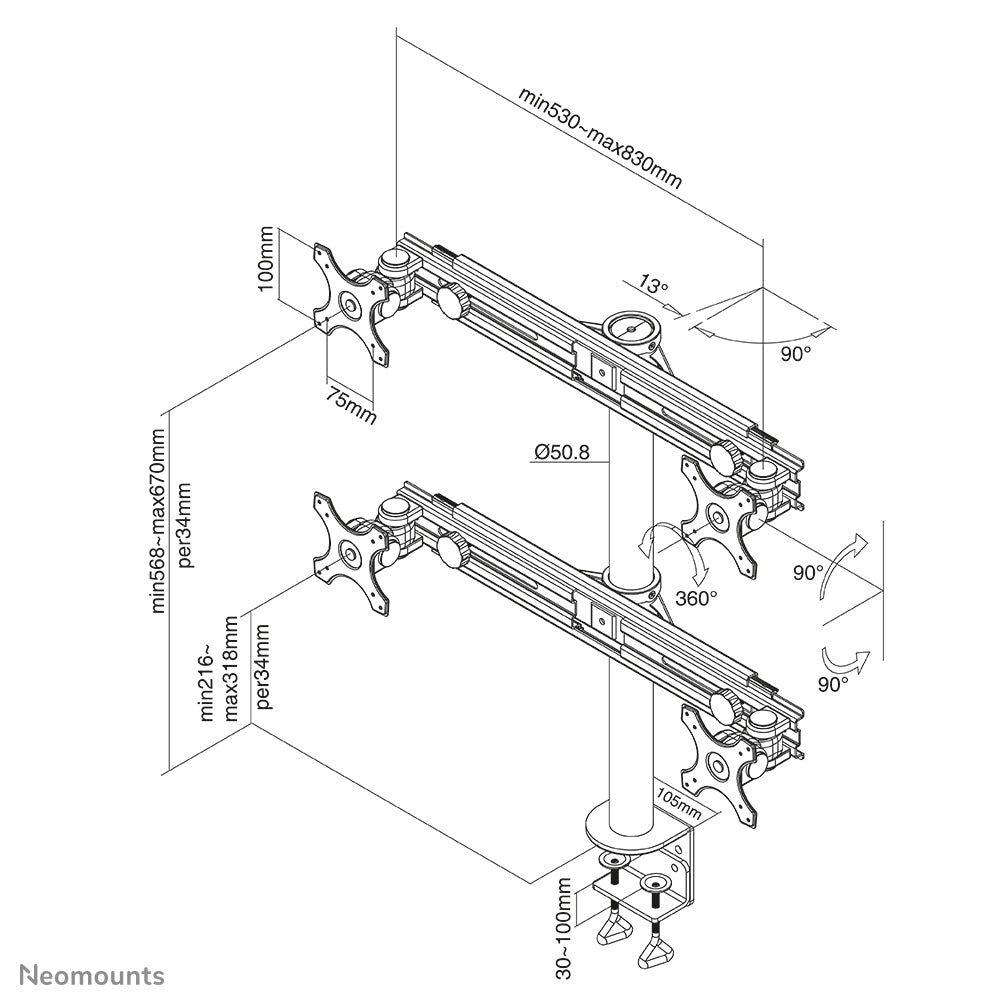 Flat Screen Desk Mount (clamp)
