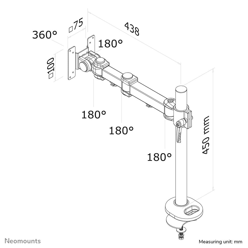 Flat Screen Desk Mount (grommet)