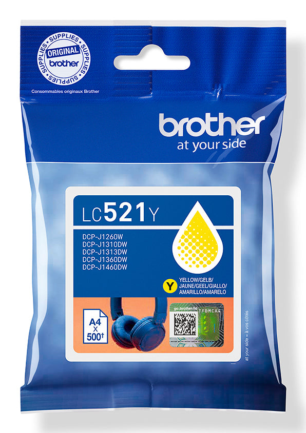 BROTHER Yellow ink cartridge yield up to 500 pages