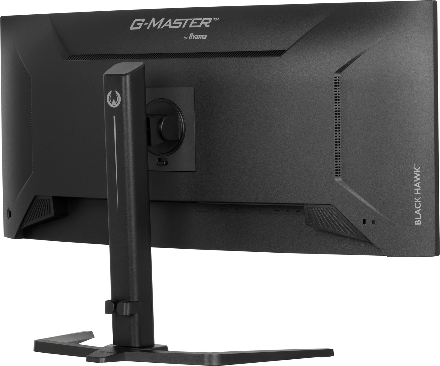 IIYAMA 34WIDE LCD, G-Master Black Hawk, 3440 x 1440, UWQHD Curved VA panel, LED Bl., FreeSync  Premium (DisplayPort), USB-Hub (2xOut v3.2 +