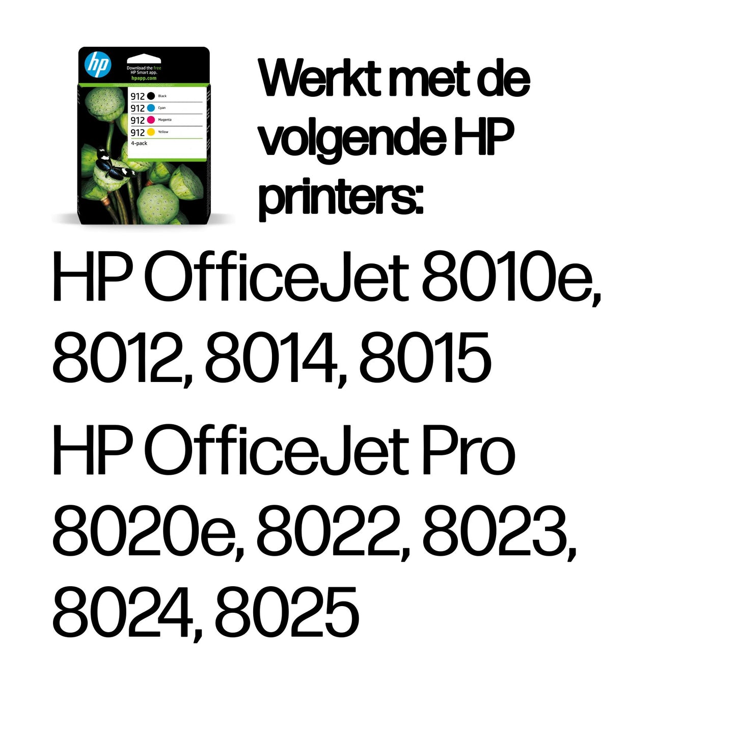 HP 912 CMYK Original Ink Cartridge 4-Pack