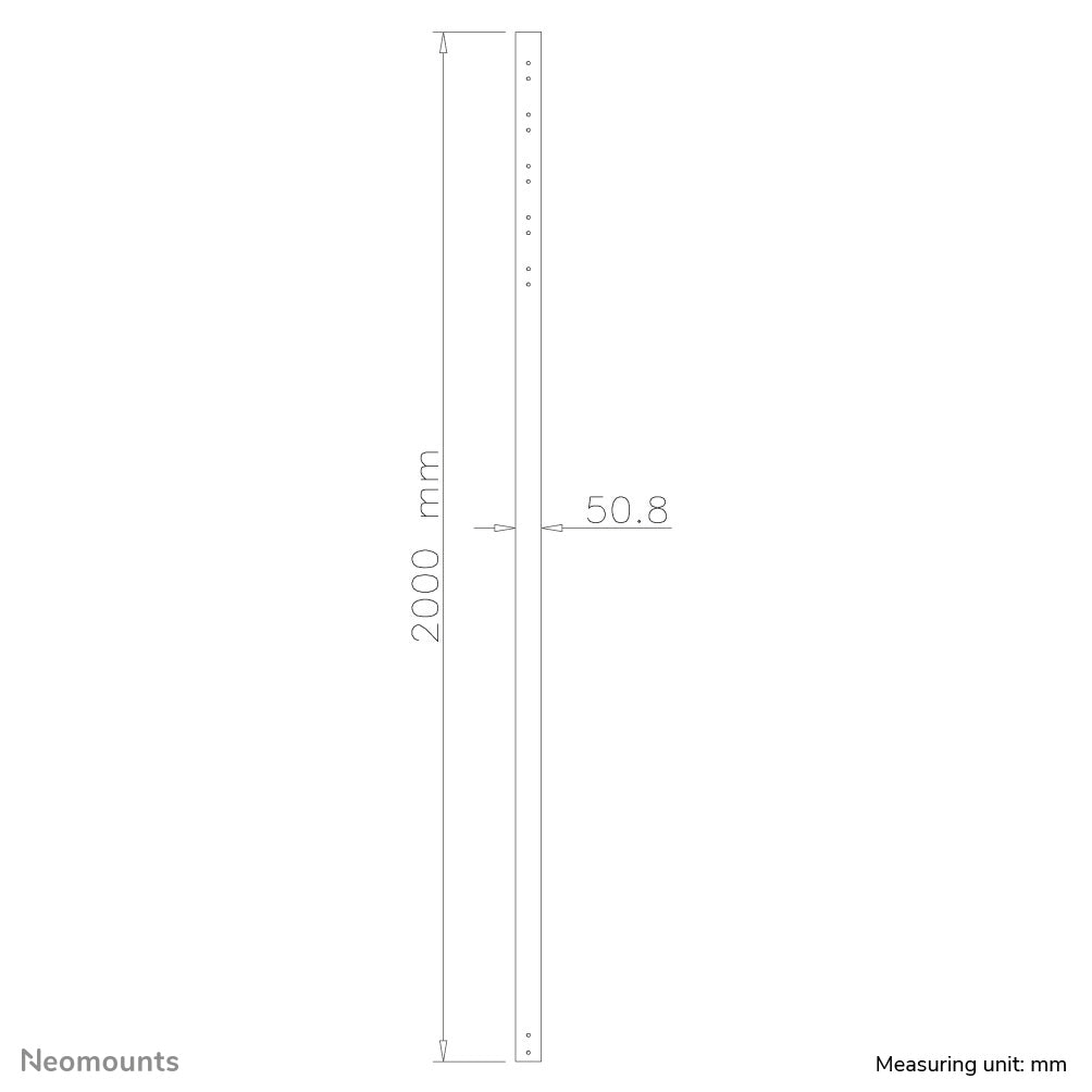 200 cm extension pole for FPMA-C200BLACK/C400BLACK/PLASMA-C100BLACK