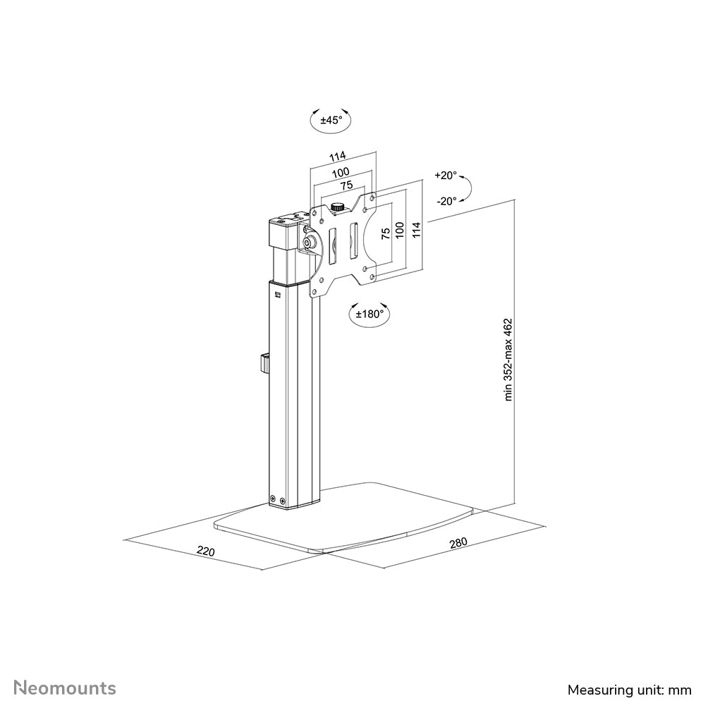 NewStar Flat Screen Desk Mount stand