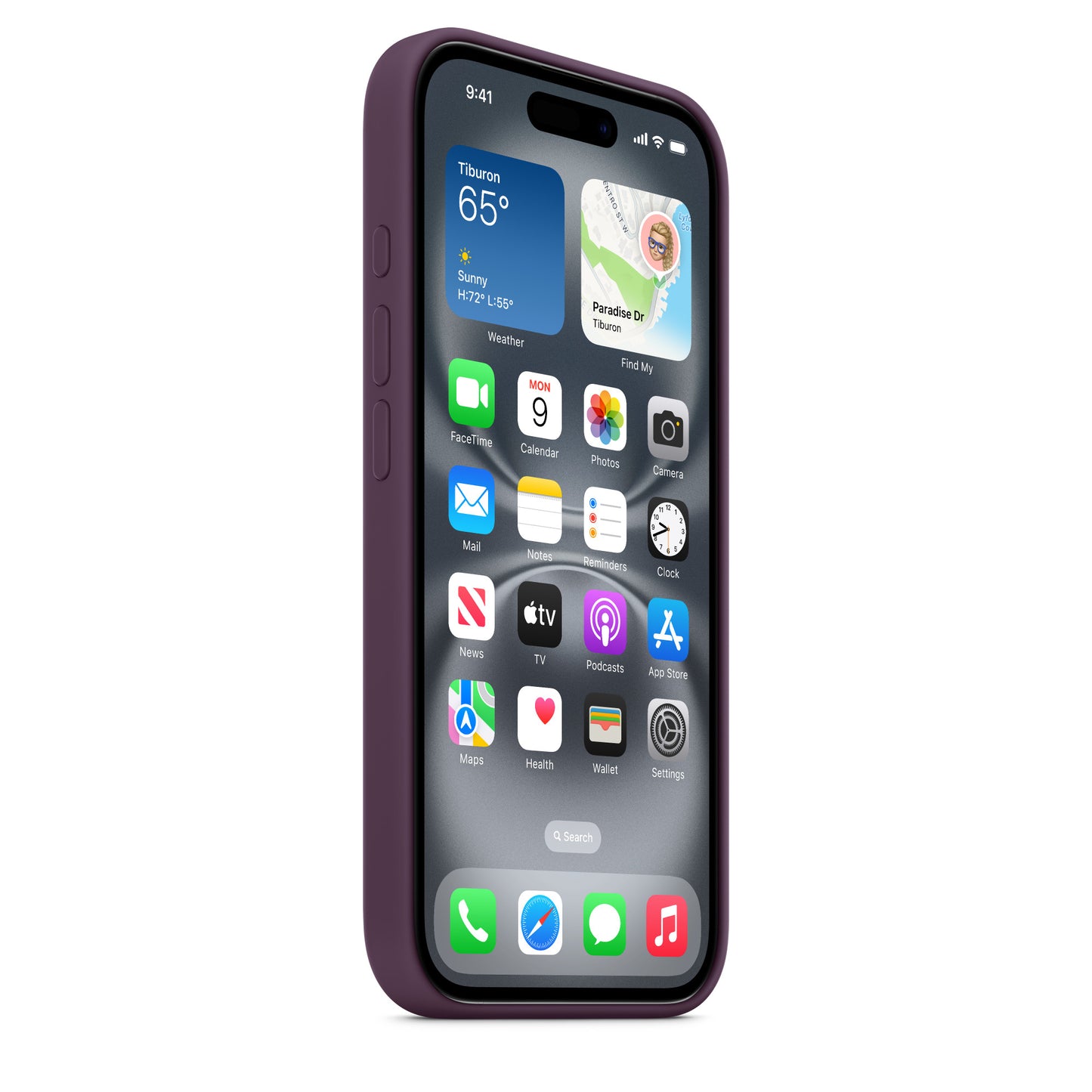 iPhone 16 Silicone Case with MagSafe - Plum
