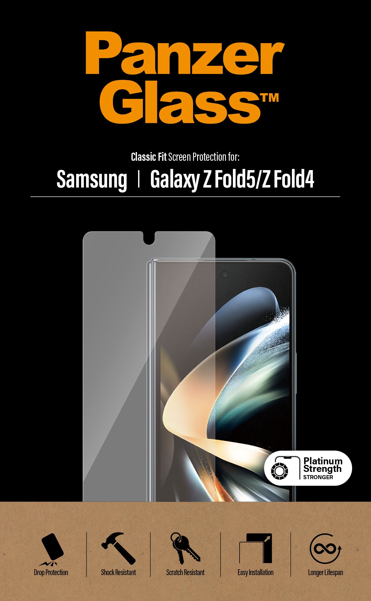 Panzerglass Samsung Galaxy Z Fold5/Fold5 -Glass - UWF - Anti-Bacterial
