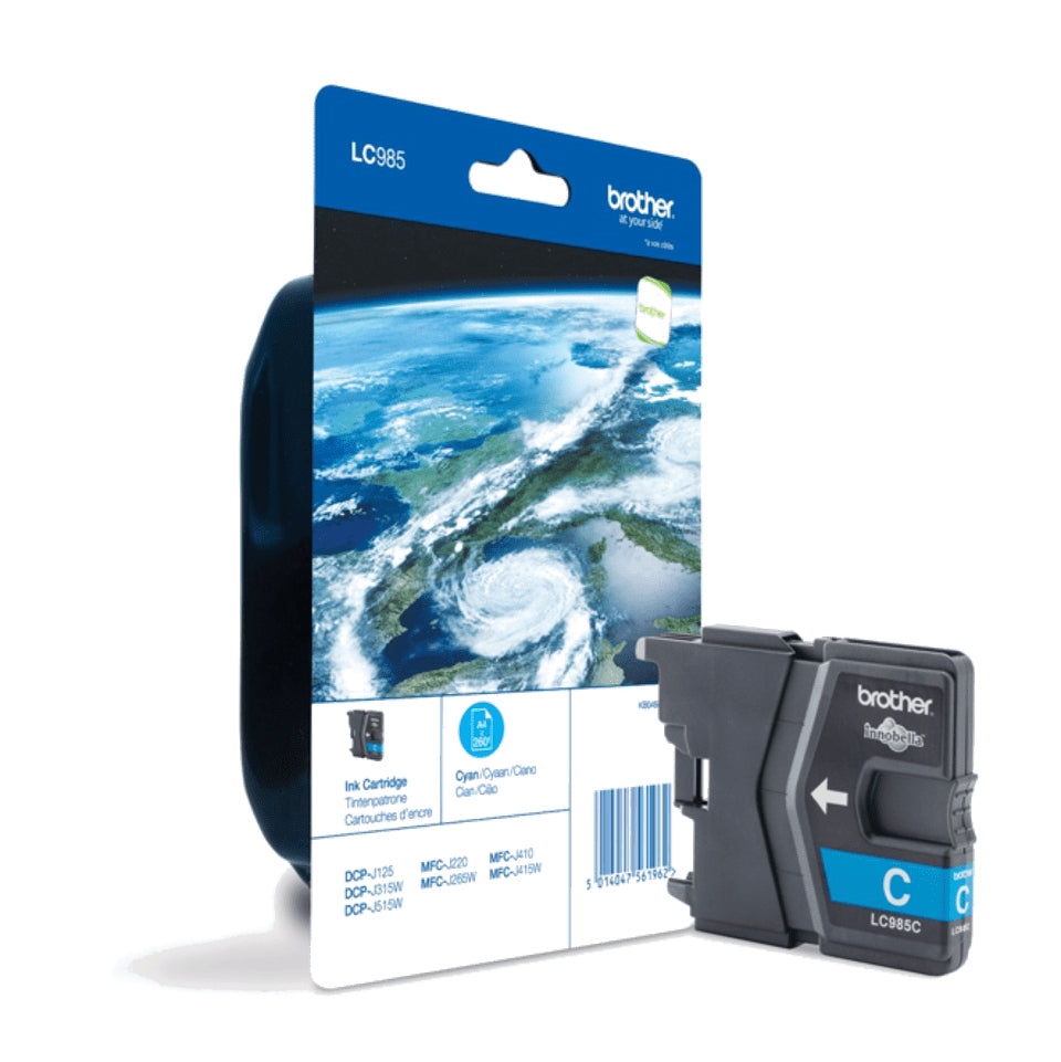 BROTHER LC-985 inktcartridge cyaan standard capacity 260 paginas 1-pack blister zonder alarm