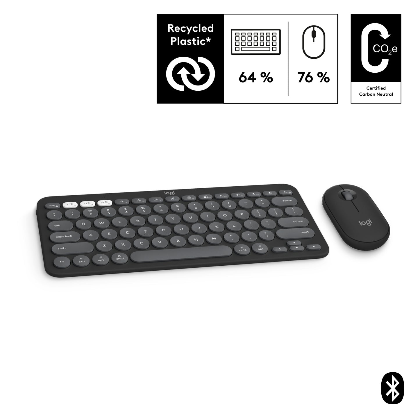 Logitech Pebble 2 Combo for Mac - Graphite