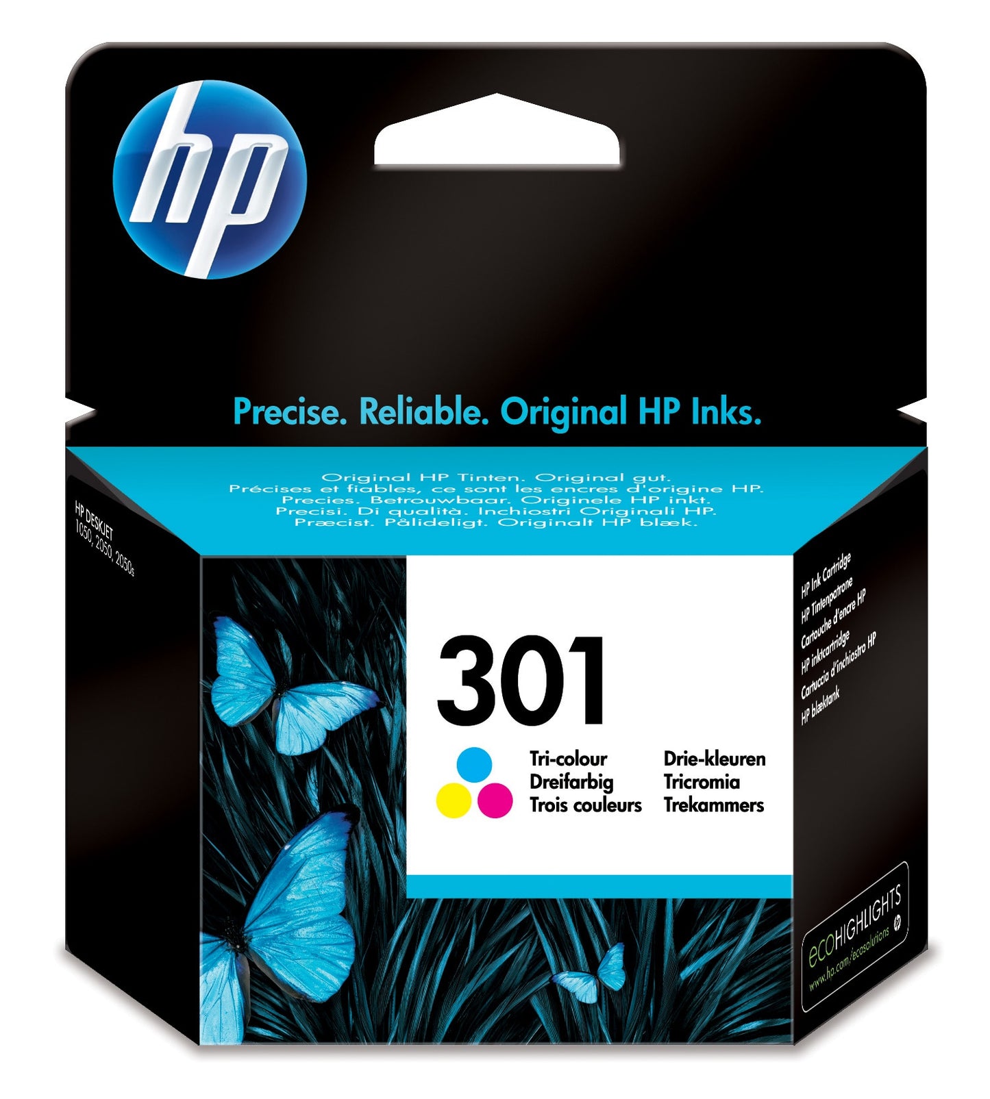 301 originele ink cartridge drie kleuren standard capacity 3ml 165 paginas 1-pack Blister multi tag