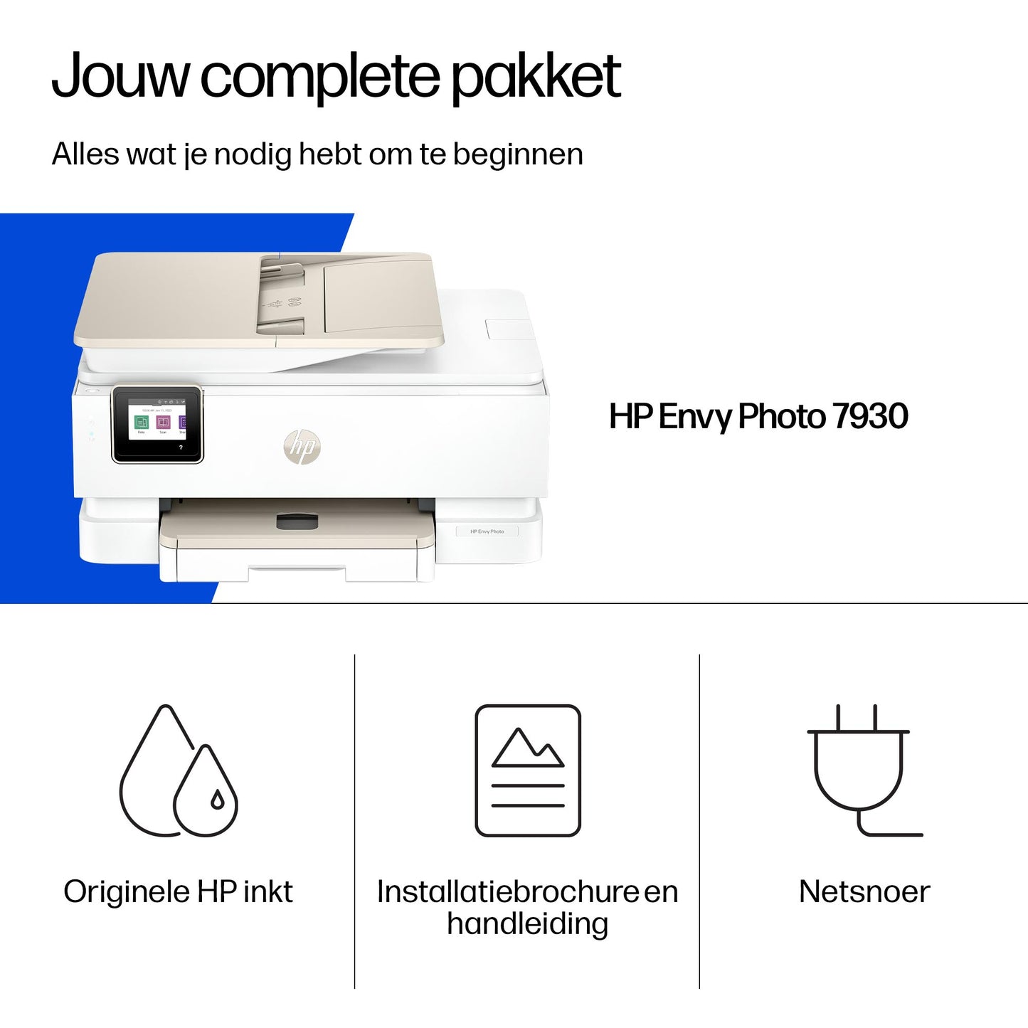 HP Envy Photo 7930 All-in-One Color Inkjet 10ppm Print Scan Copy Photo Printer USB 2.0 Wi-Fi