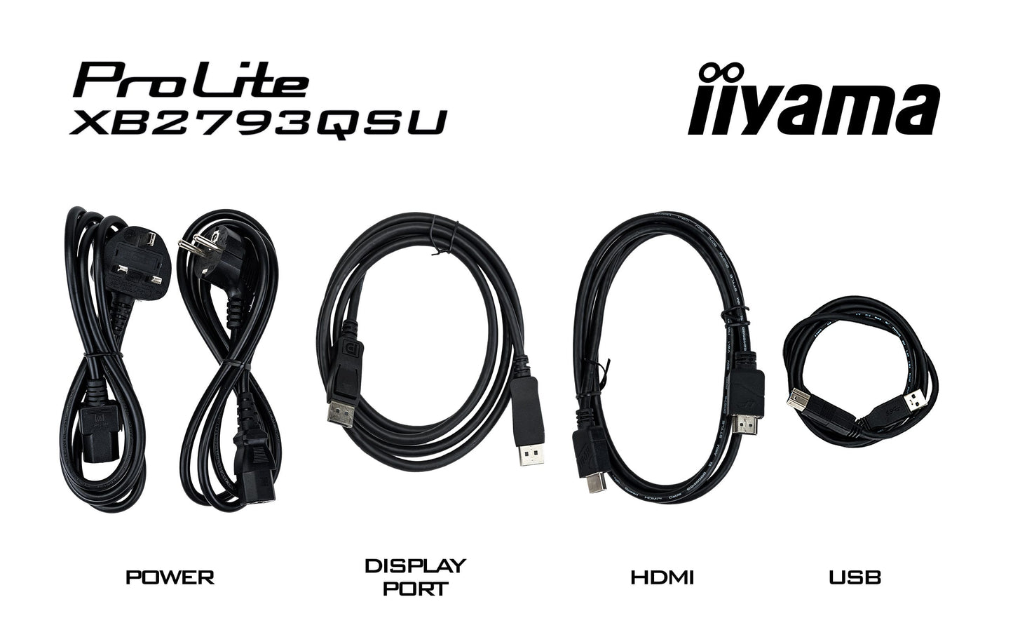 Iiyama 27 IPS 4-side slim bezel, 2560x1440 QHD, 1ms (MPRT), 15cm Height Adj. Stand, 350cd/m², HDMI, DisplayPort, Speakers, USB HUB 2x2.0