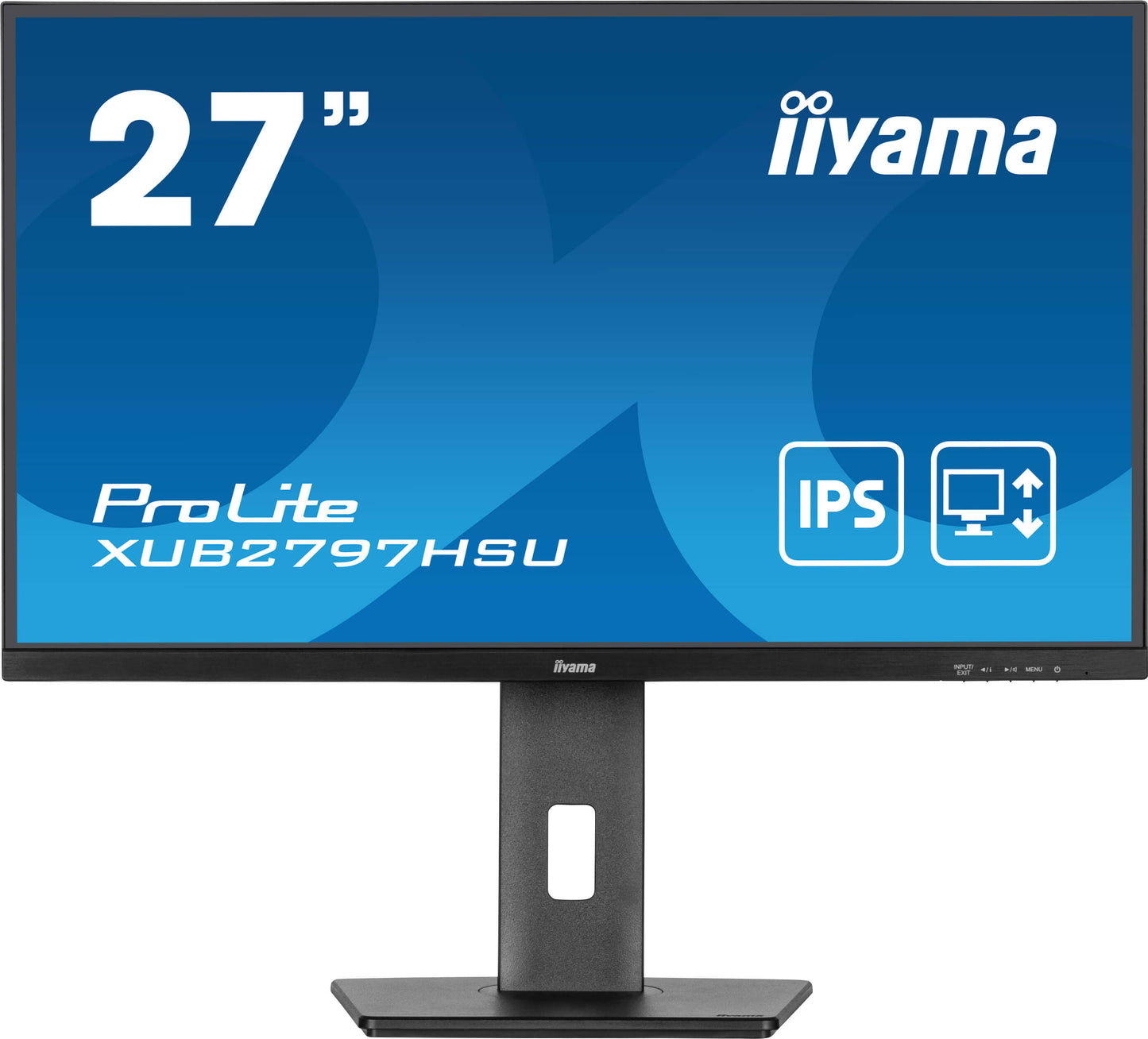 IIYAMA 27WIDE LCD BLACK  1920 x 1080  IPS panel  LED Bl.  USB-Hub (2xOut v2.0)  Pivot  Height Adjust  1000:1 Static Contrast
