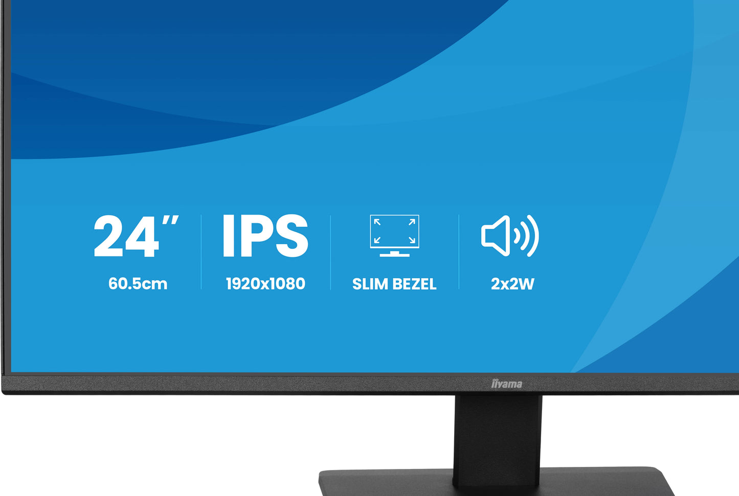 Iiyama Prolite X2491HS-B1 24WIDE LCD, 1920 x 1080, 120 Hz IPS panel, LED Bl., Adaptive Sync, 350 cd/m², 1500:1 Static Contrast, 80.000.000: