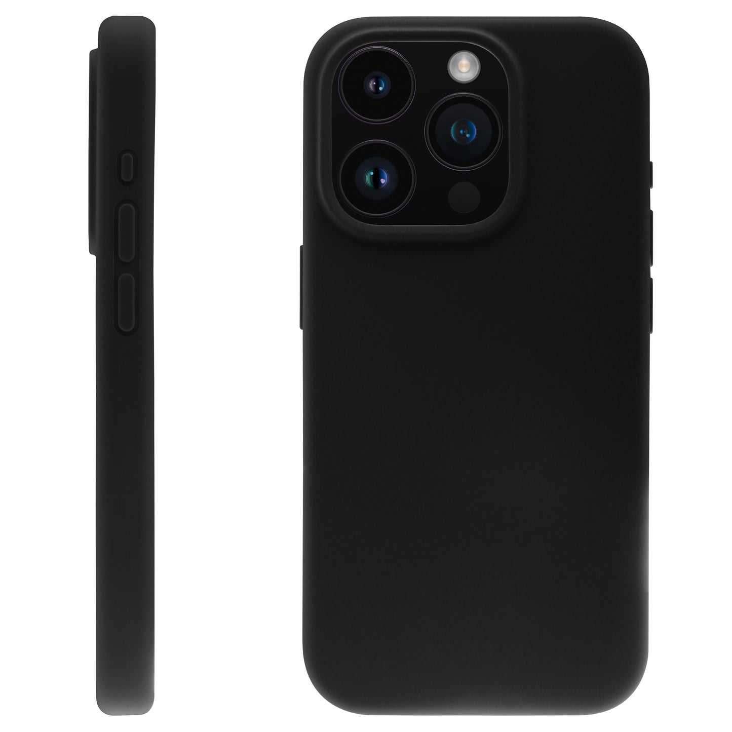 BeHello iPhone 15 Pro Max Soft Touch Case Magnetic Ring Black