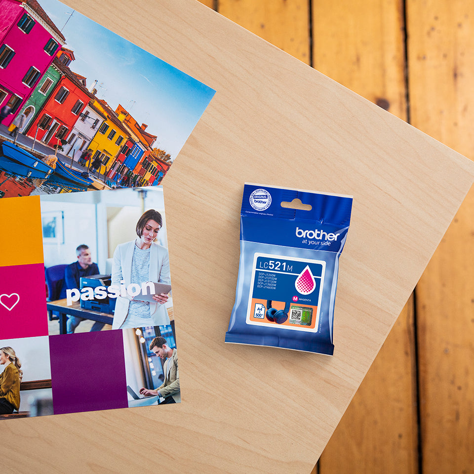 BROTHER Magenta ink cartridge yield up to 500 pages