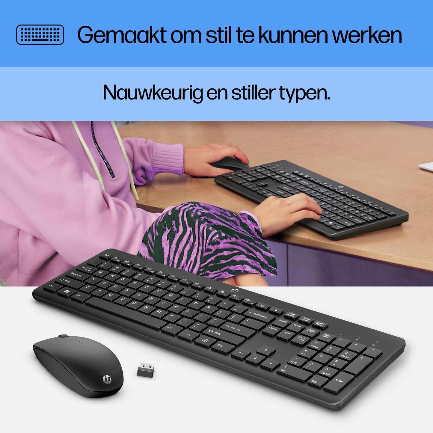 HP 230 Wireless Mouse and Keyboard Combo Azerty BE