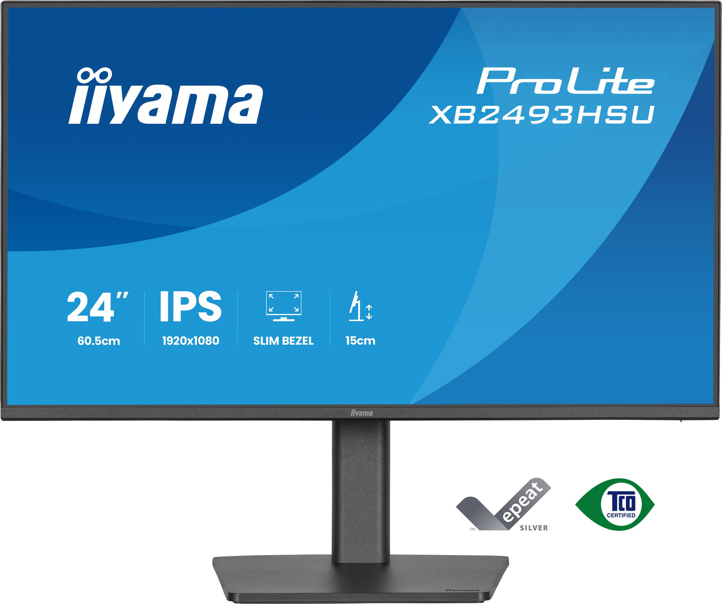 IIYAMA XB2493HSU-B1 24inch IPS FHD 120Hz 350cd/m2 1ms 1500:1 Speakers HDMI DP Speakers USB 2x2.0 15cm Height Adj.
