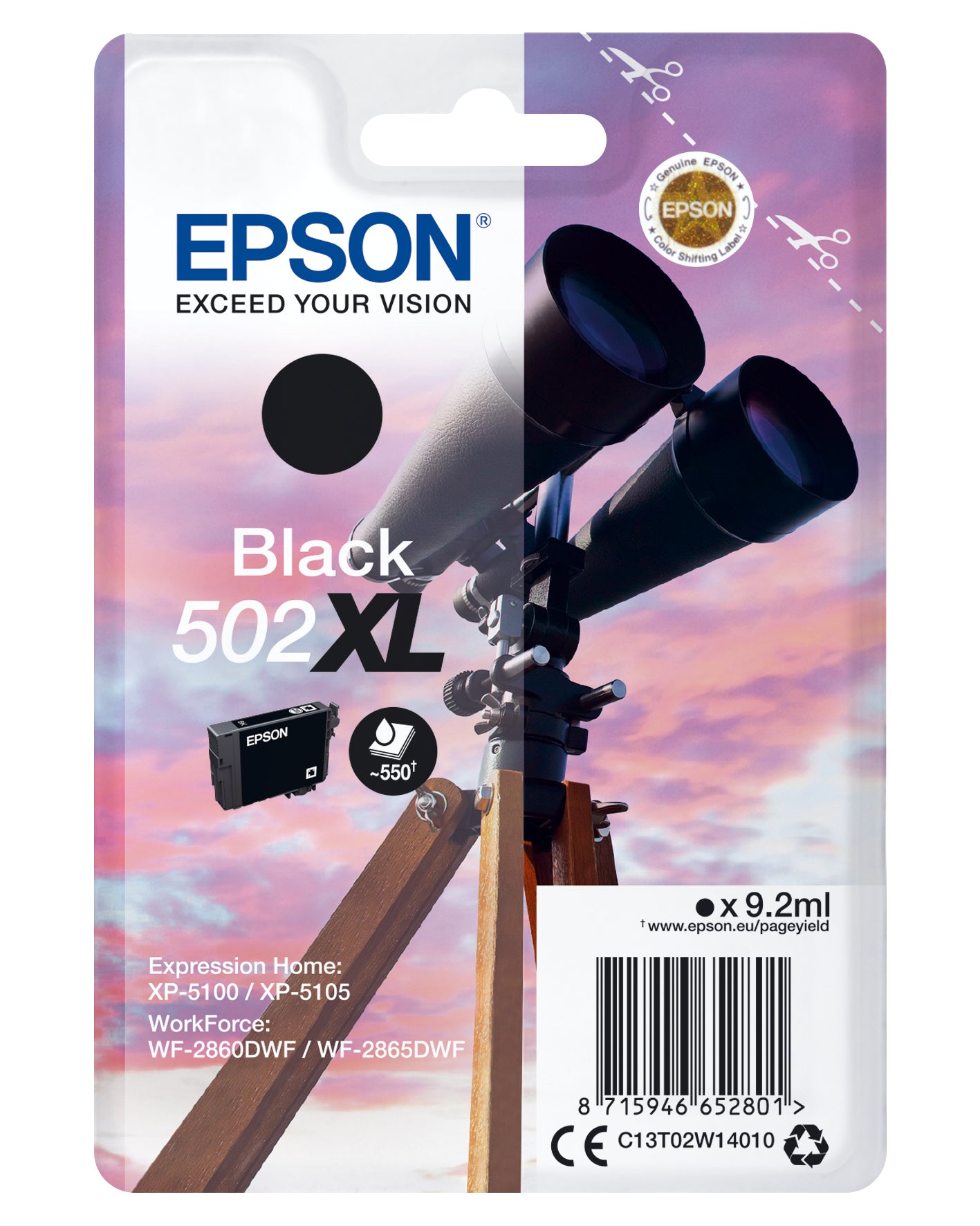 EPSON Singlepack Black 502XL Ink