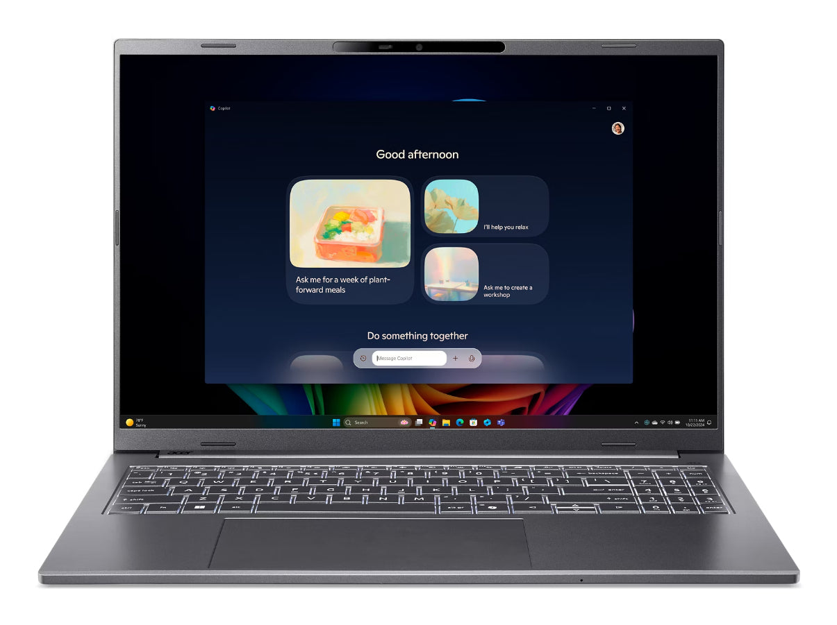Aspire 16 AI A16-52M-53B, 16 WUXGA IPS 120Hz, Intel Core Ultra 5 226V, 16GB, 512GB SSD, Intel Arc Graphics 130V, Windows 11 Home, Grijs