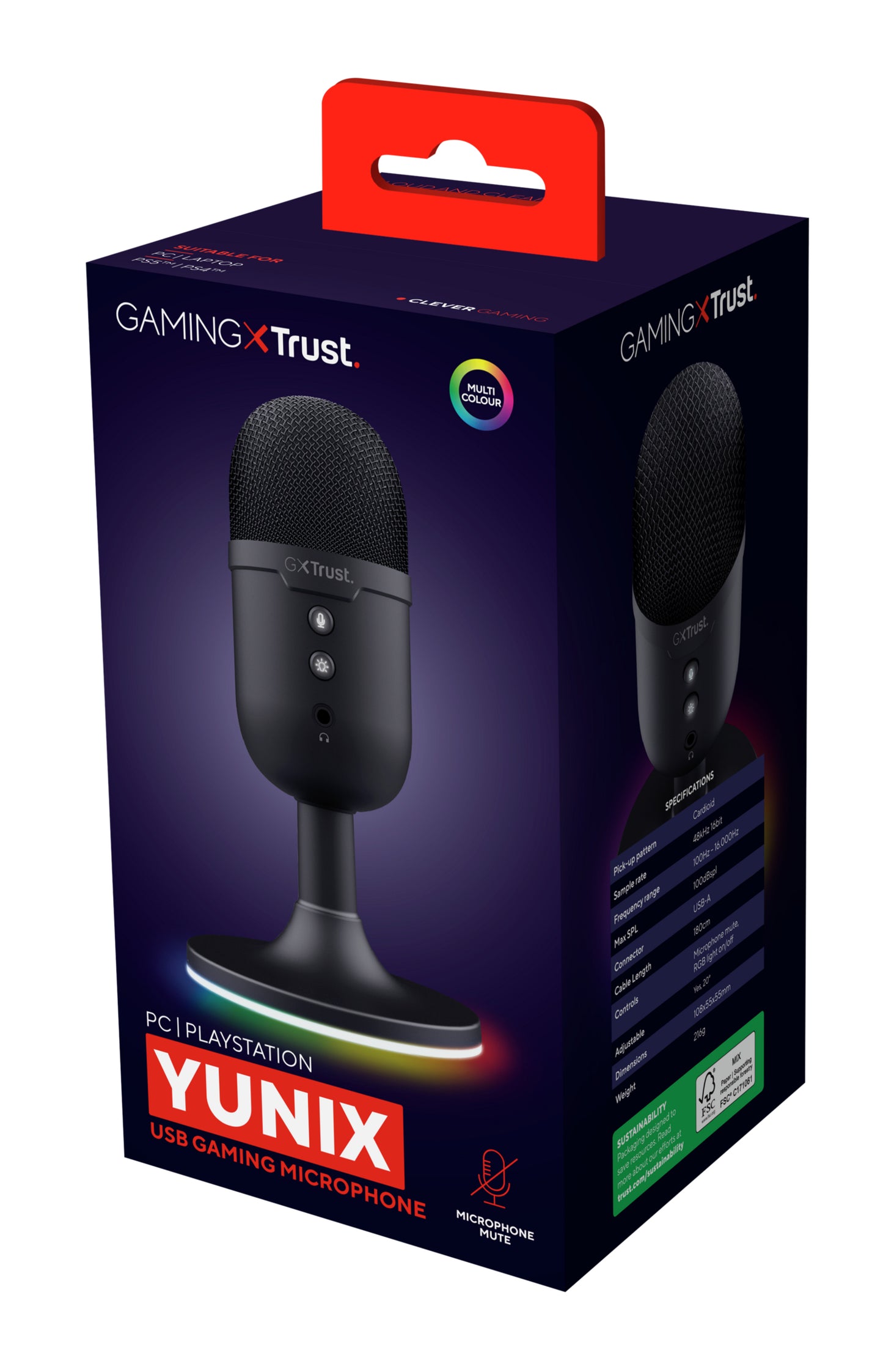 Trust GXT234 YUNIX USB MICROPHONE Zwart