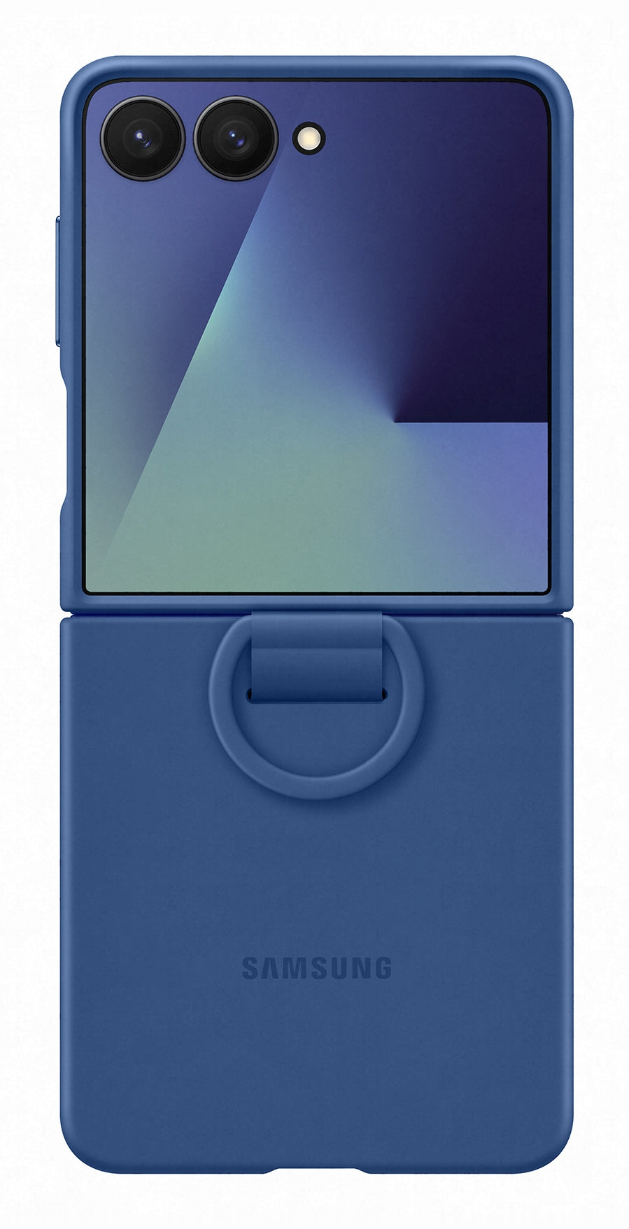 Samsung Silicone Ring Case Flip7 Blauw