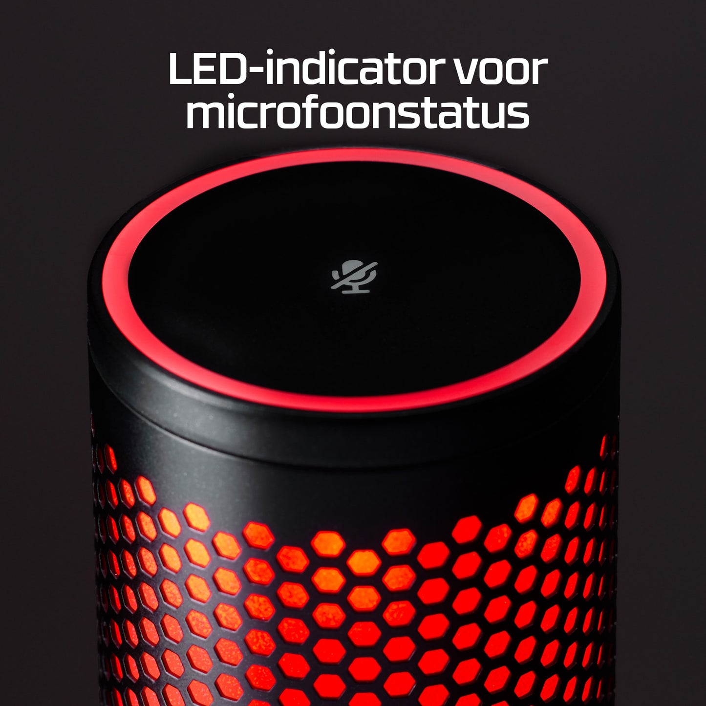 HyperX QuadCast 2 - USB Microphone (Zwart) - RGB Lighting Rood