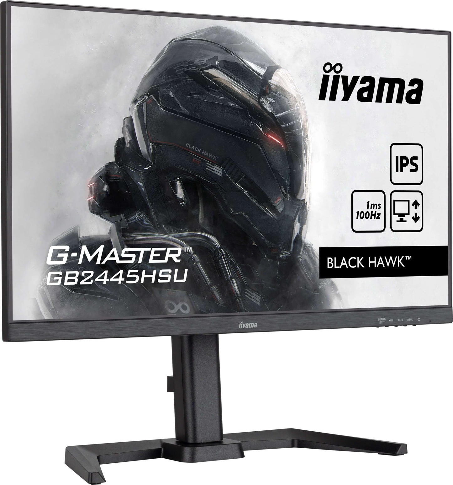 IIYAMA 24 inch WIDE LCD  G-Master Black Hawk  1920 x 1080  IPS panel  Adaptive Sync   USB-Hub(2xOut v2.0)  Pivot   300 cd/m2