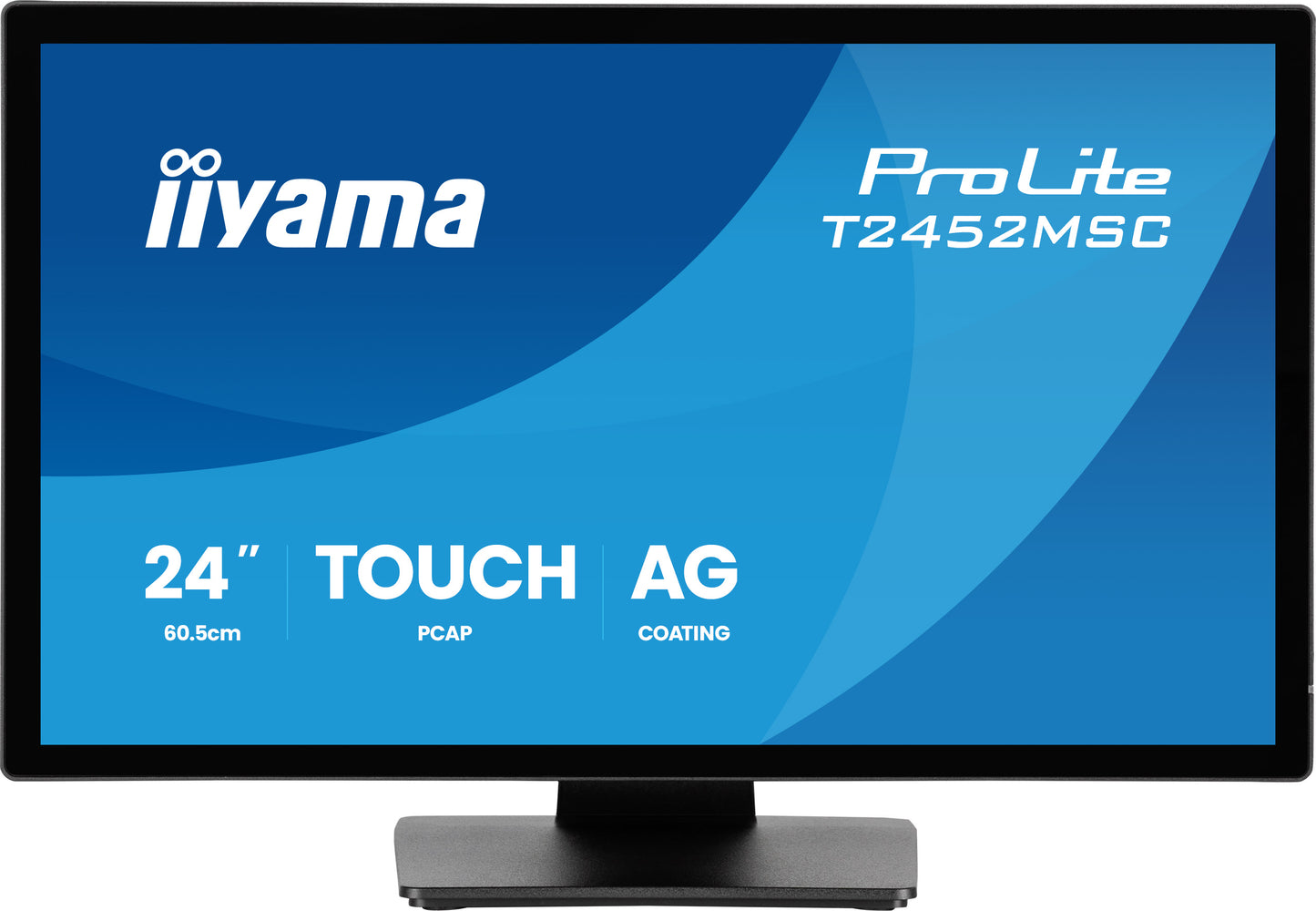 IIYAMA T2452MSC-B2AG 24inch IPS Optical Bonded PCAP 10P Touch with AG and Anti-Finger print coating 1920x1080 Flat Bezel Free Glass