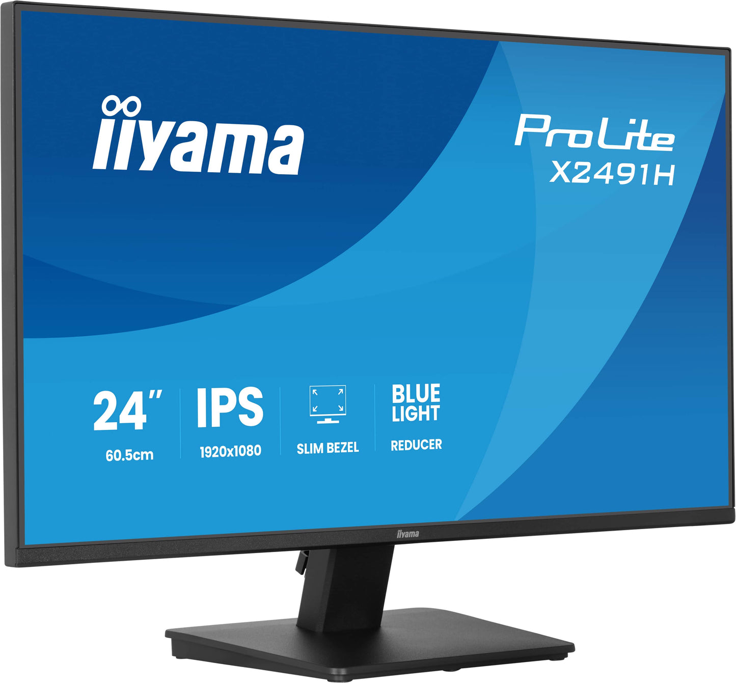 Iiyama Prolite X2491H-B1 24WIDE LCD, 1920 x 1080, 120 Hz IPS panel, LED Bl., Adaptive Sync, 350 cd/m², 1500:1 Static Contrast, 80.000.000:1