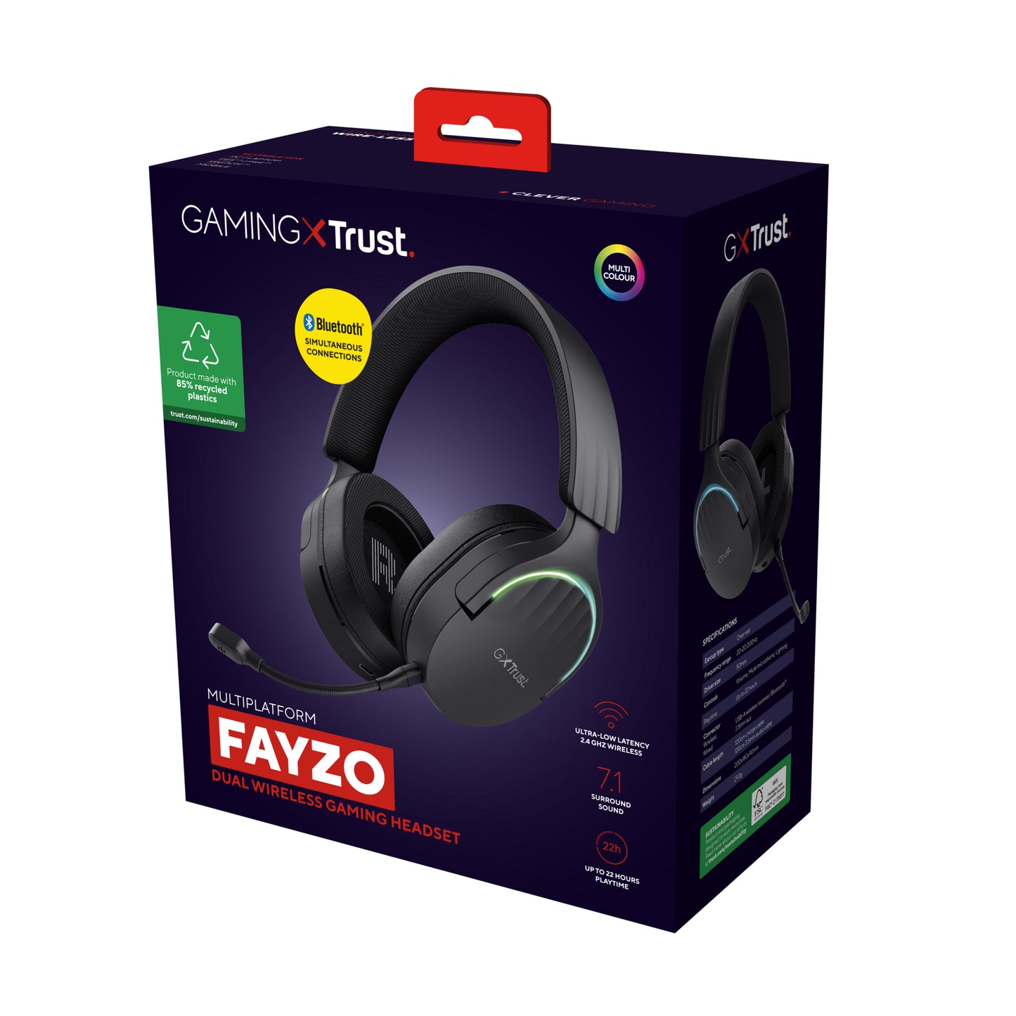 Trust GXT491 FAYZO WIRELESS HEADSET Zwart