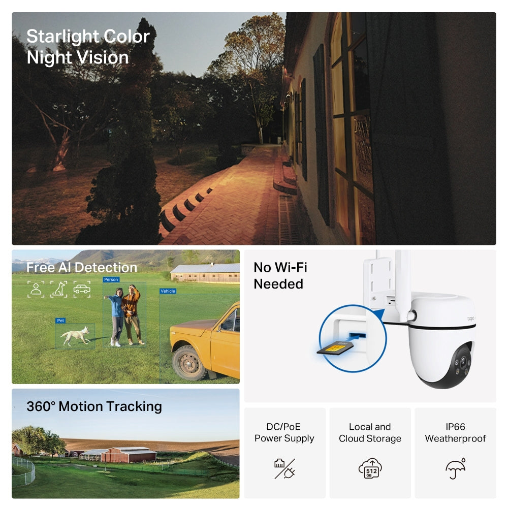 Tapo C501GW Outdoor Pan/Tilt 4G LTE Cam TAPO C501GW