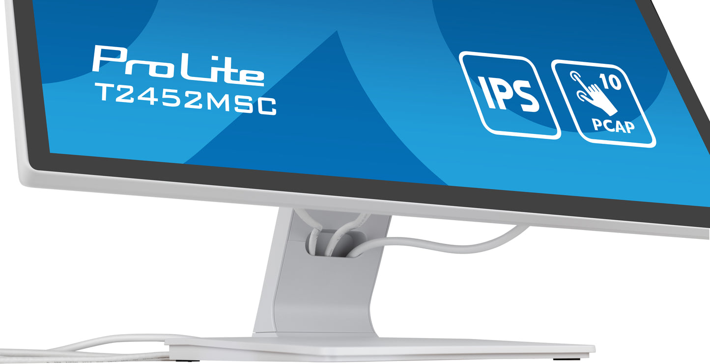 IIYAMA PROLITE T2452MSC-W123.8 multi-touch monitor met edge-to-edge glas en anti-vingerafdruk coating