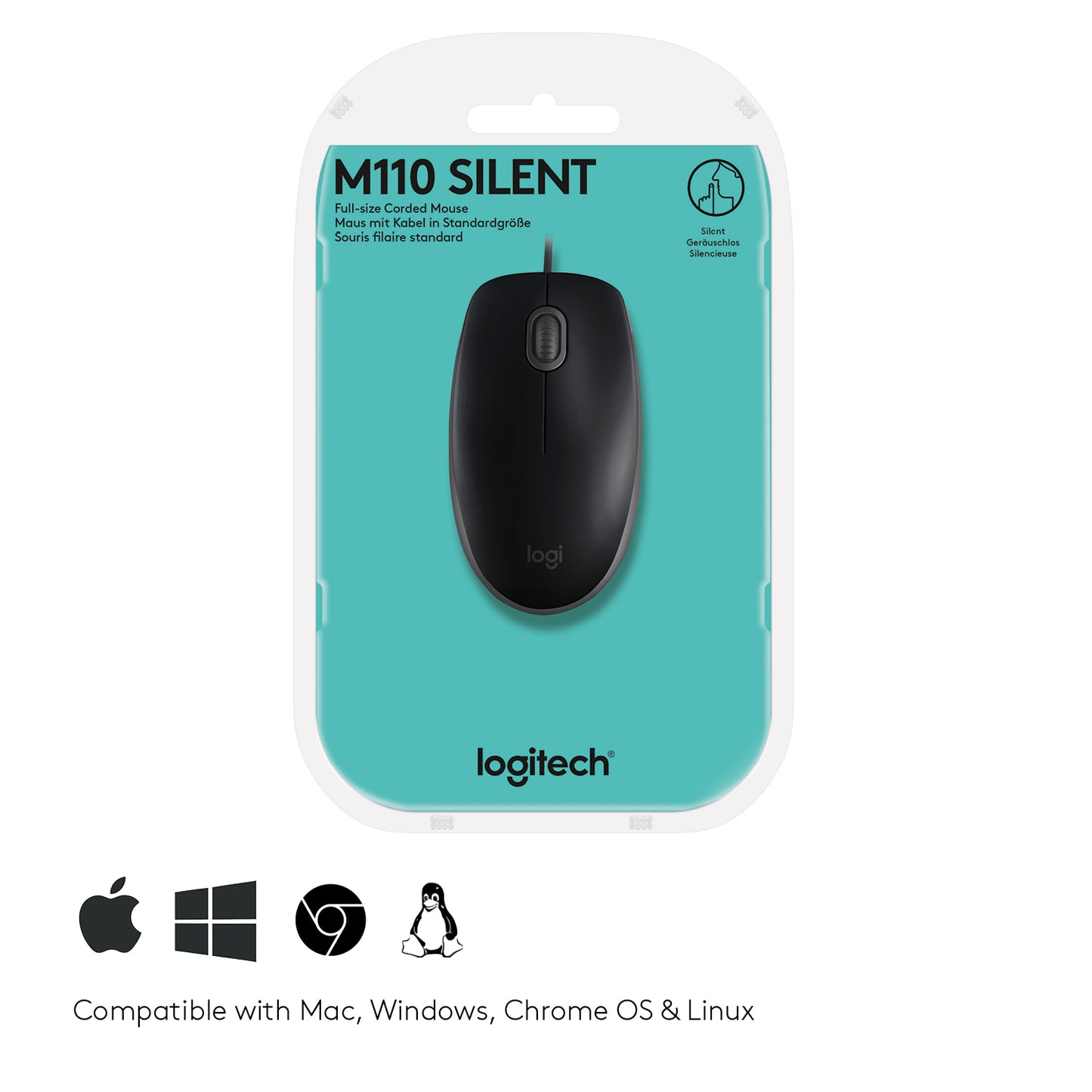 Logitech B110 Silent - BLACK - EMEA