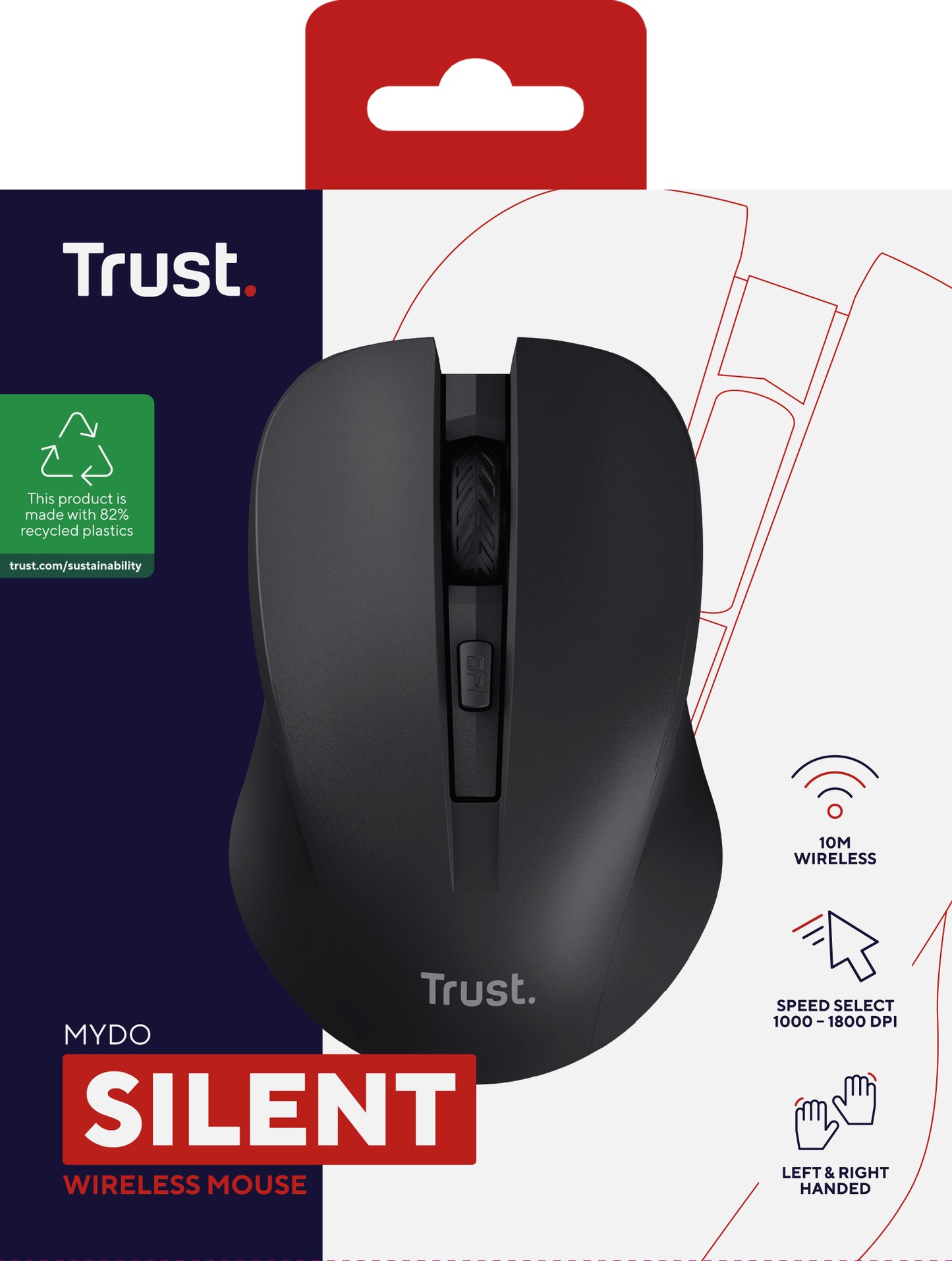 TRUST MYDO SILENT WIRELESS MOUSE ECO BLK