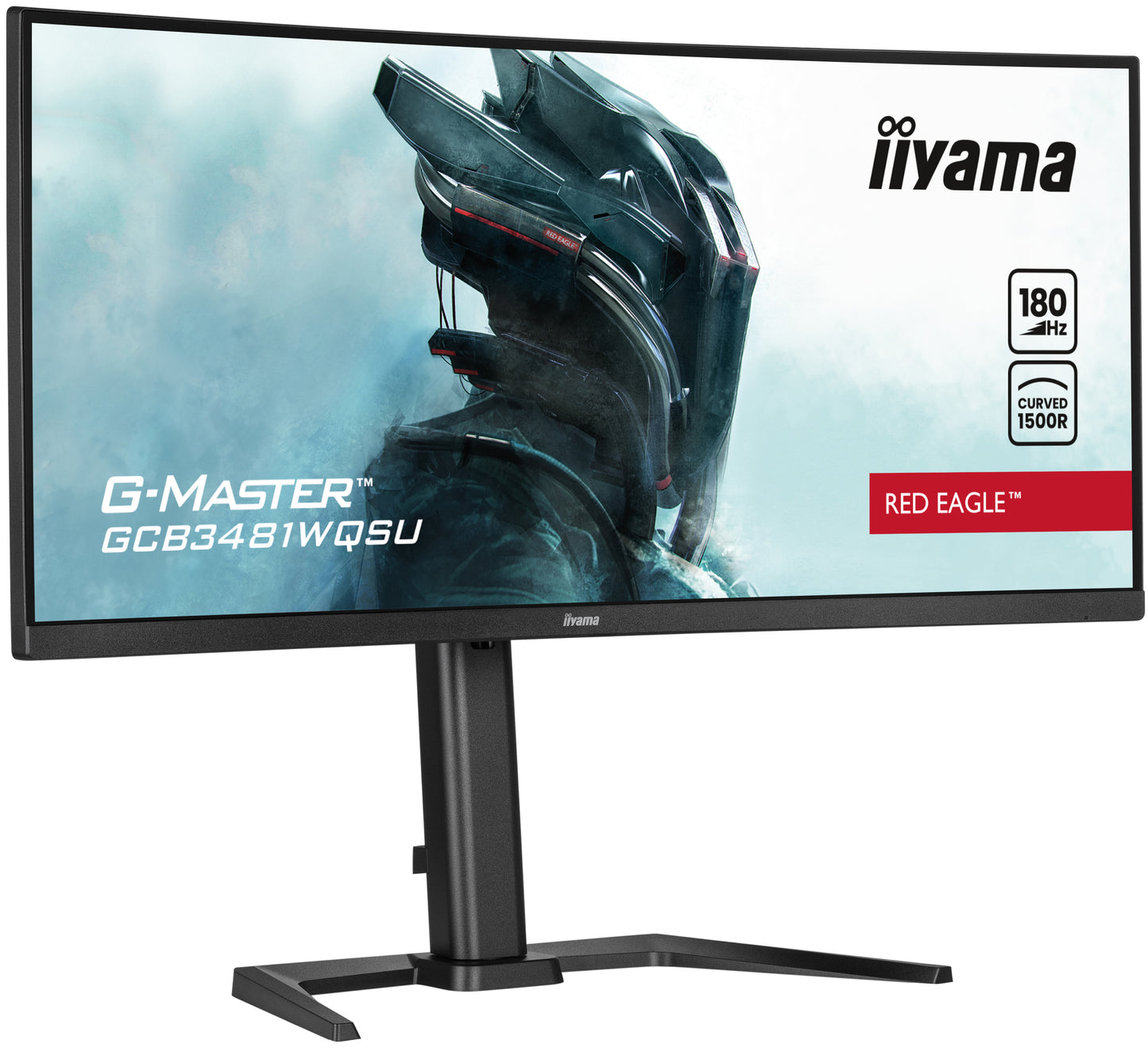 IIYAMA GCB3481WQSU-B1 G-Master Red Eagle 34inch UW VA Curved 1500R UWQHD 180Hz 500cd/m2 0.3ms 2xHDMI 2xDP 4xUSB 3.2 HDR400 Speakers