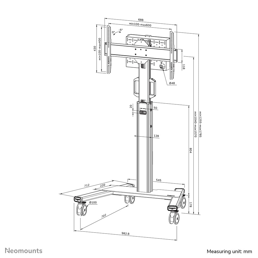 NEOMOUNTS BY NEWSTAR FL50S-825BL1 Floor Stand Black