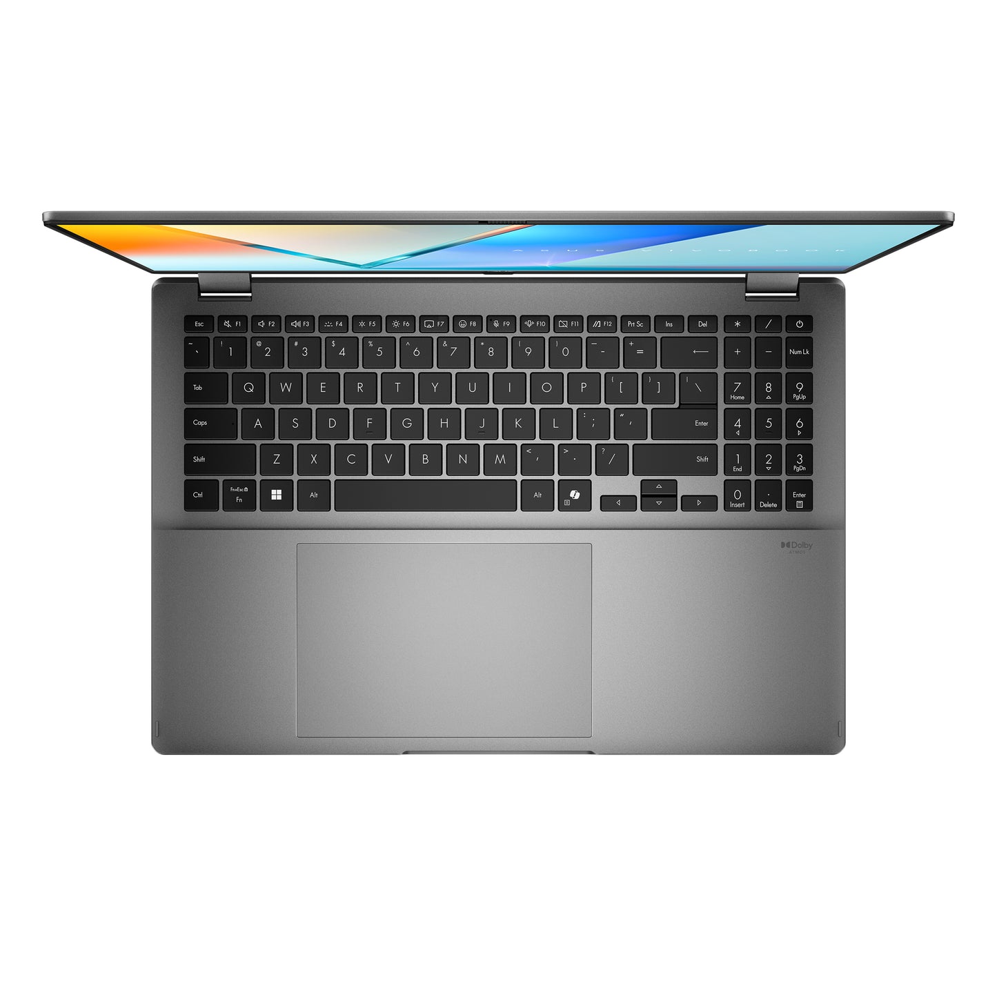 ASUS Vivobook 16 Flip, 16inch 3K OLED TOUCH, Intel Ultra 7 285V, 32GB, 1TB PCIe NVMe SSD, Intel Arc Graphics, Grijs, W11 Home